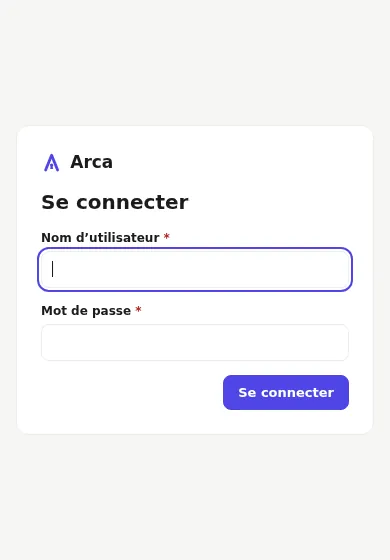 Page de connexion